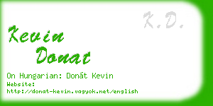 kevin donat business card